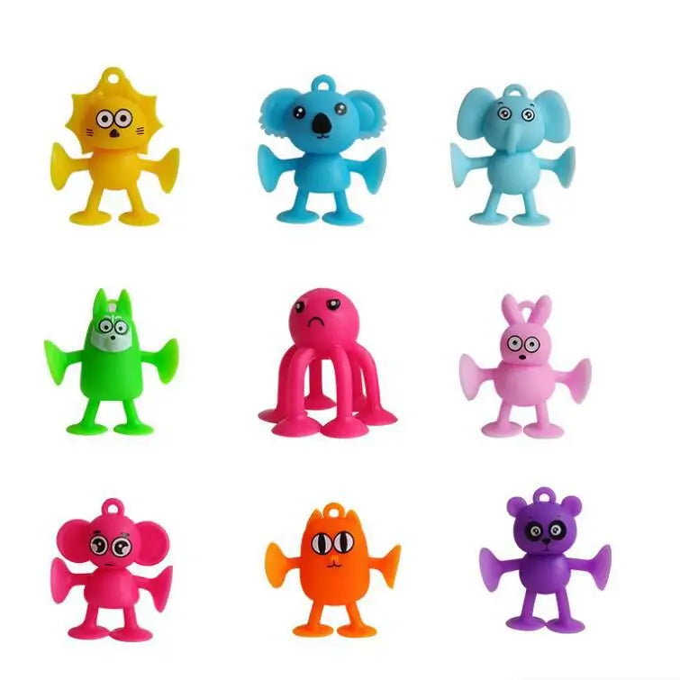 Silicone Suction Cup Animal Building Blocks - Sensory Bath Toy