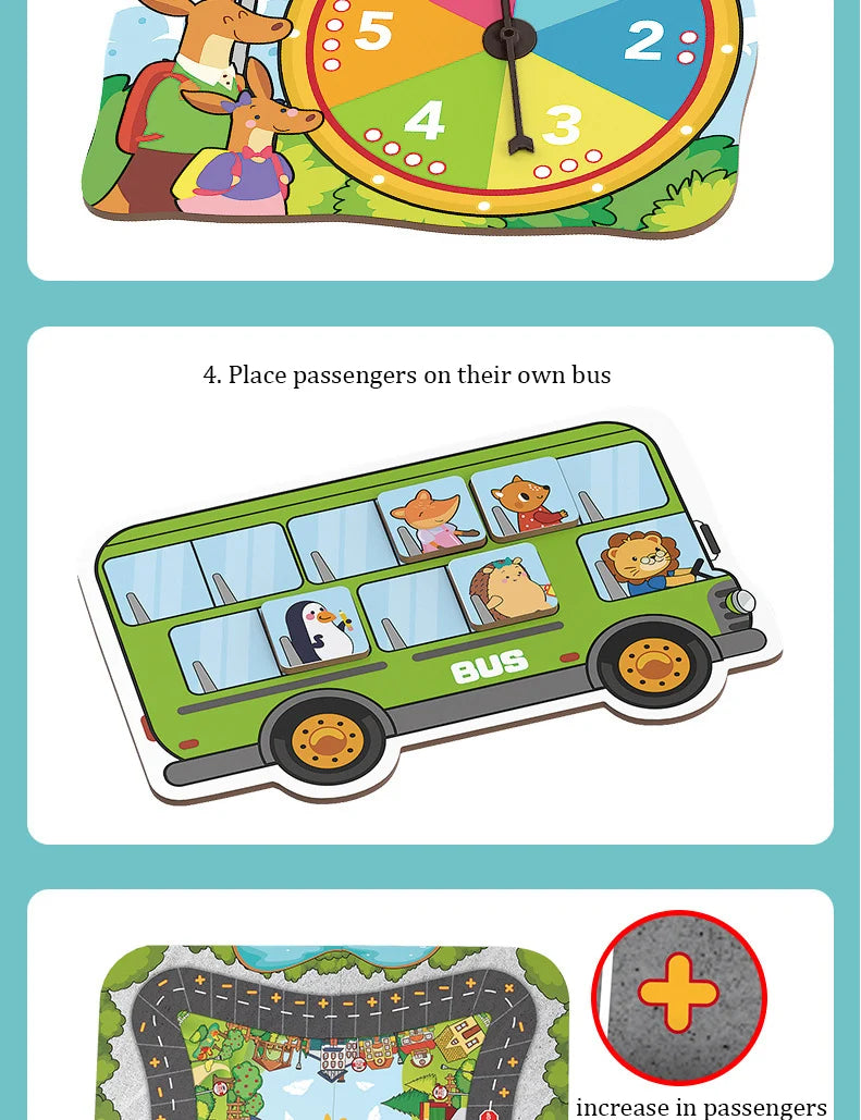 Children Addition and Subtraction Tabletop Game Parent-child Board Early Educational Cognitive Transportation Toys