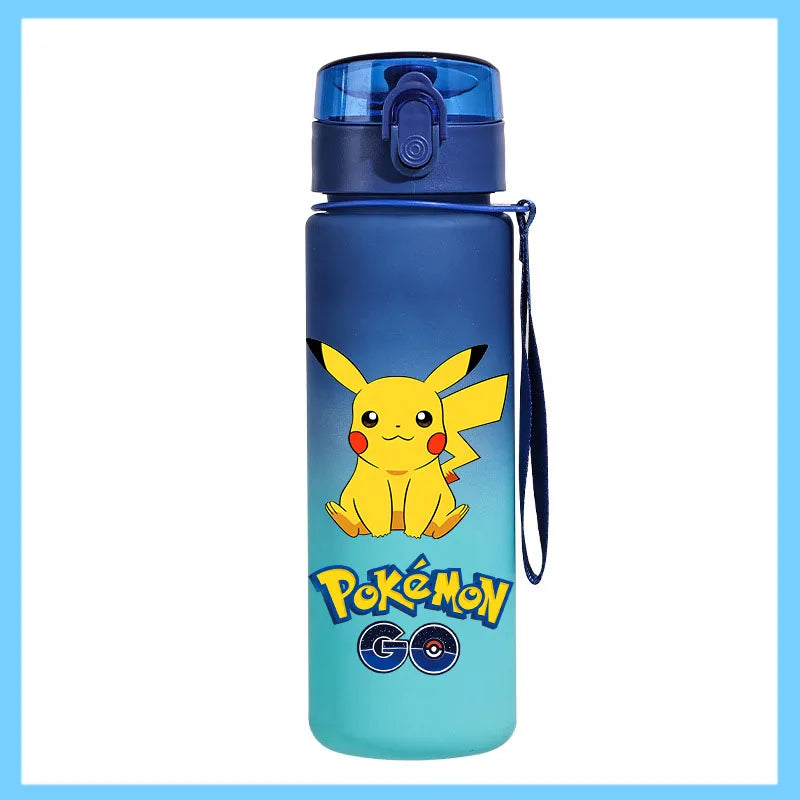 Pokémon 650ml Fitness Sports Direct Drinking Plastic Anti-drip Water Bottle Pikachu Eevee Capacity Water Cup Sports Water Bottle