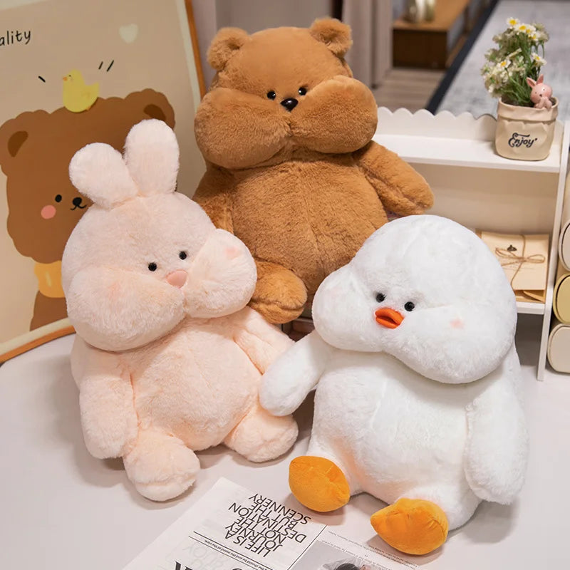 Cute Animal Plush Toys - Pink Rabbit Duck Bear 23-45cm