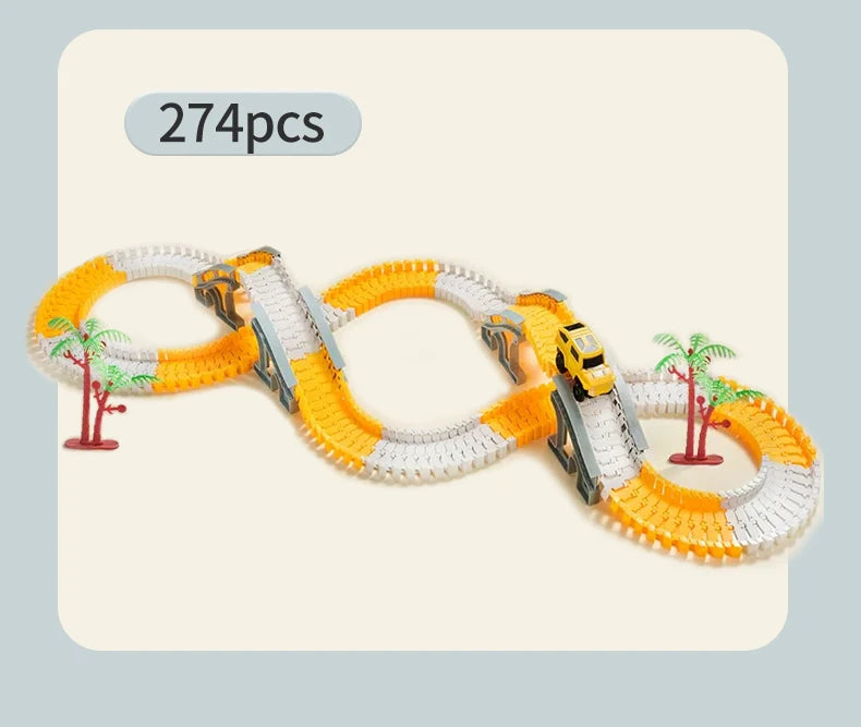 Electric track vehicle series toy track puzzle, car assembly, racing set, building blocks. Boys, girls. Birthday gifts, Children