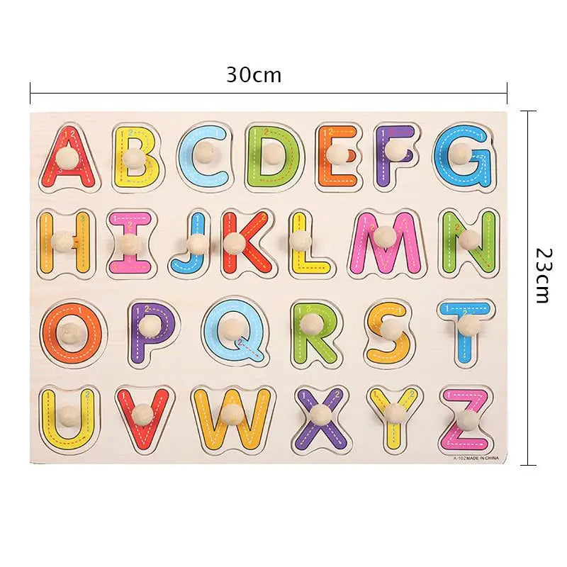Wooden Mushroom Nail Hand Grab Puzzle - Educational Toy