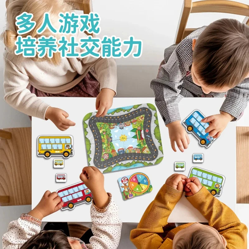 Children Addition and Subtraction Tabletop Game Parent-child Board Early Educational Cognitive Transportation Toys