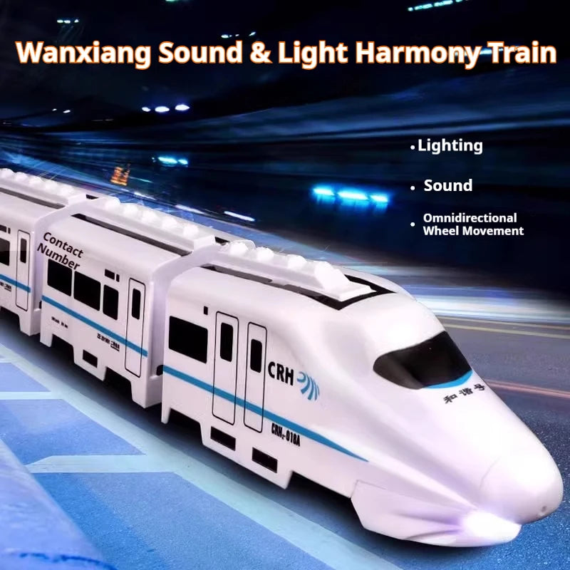 DIY Simulation Train Electric Car - Kids Sound & Light Model Toy, Ideal Birthday Gift for Boys Girls