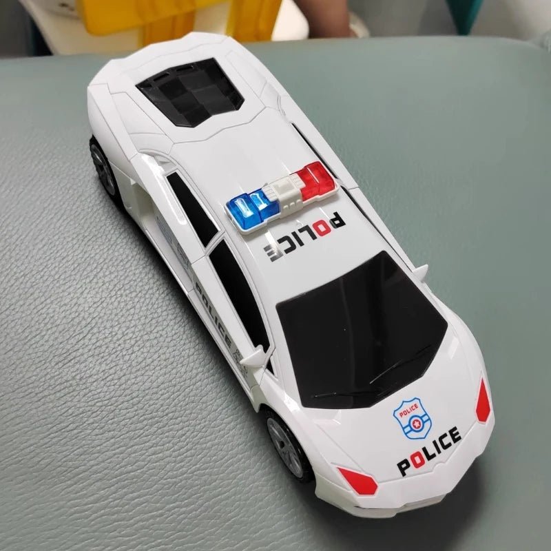 2025 New Electric Dancing Deformation Rotating Universal Police Car Boy Toy Children Girl Music Luminous Car