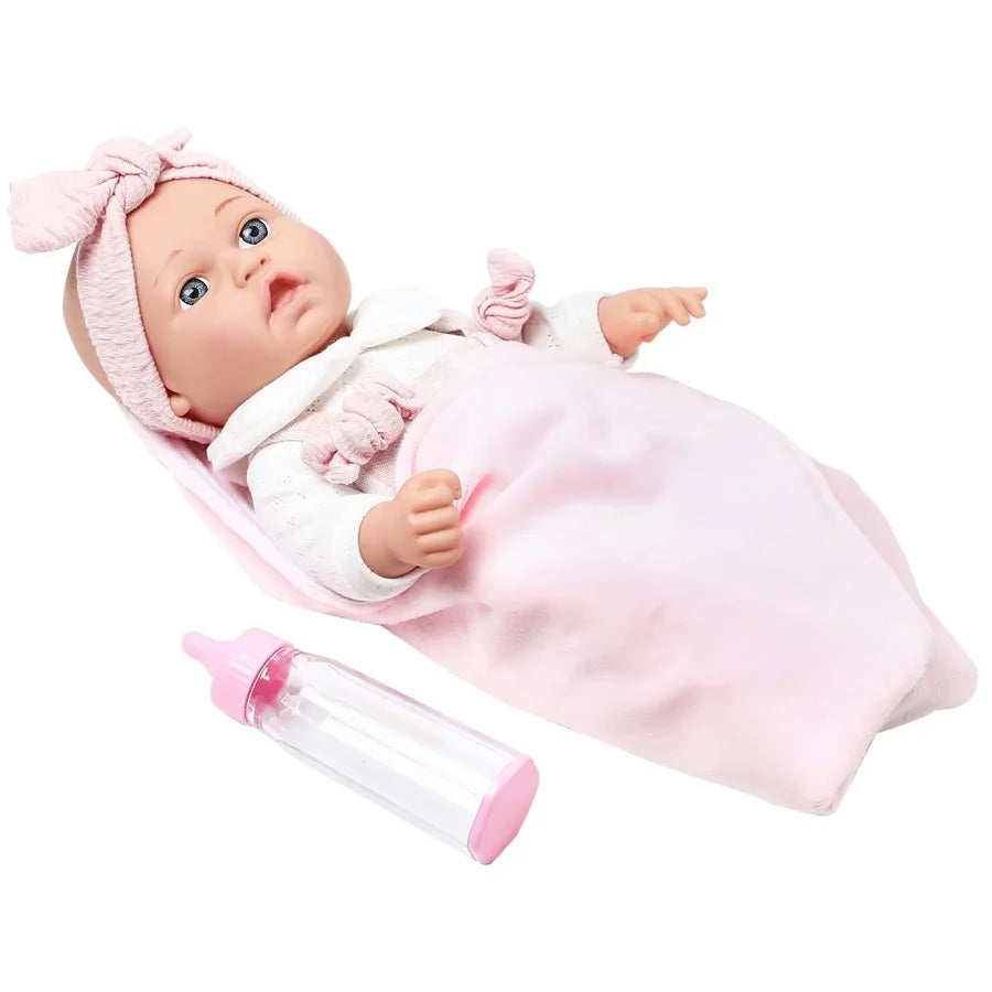 12" Reborn Baby Doll - Vinyl Pink Newborn Toy