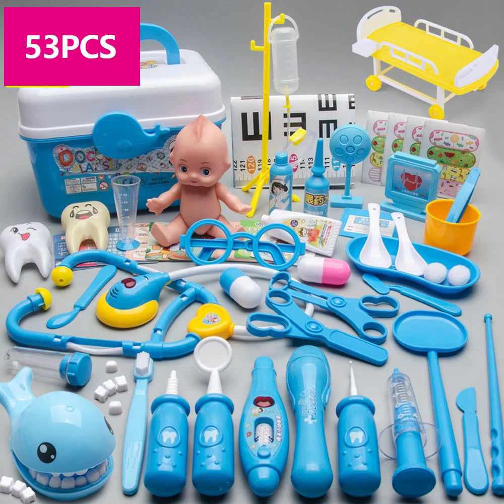 Kids Doctor Pretend Play Set - 53-Piece Medical Kit