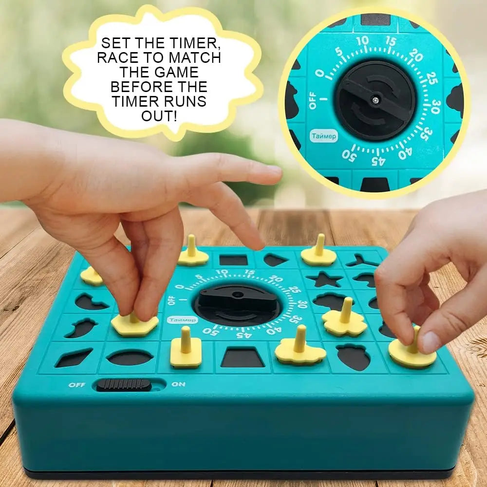 Shape Matching Game - 26 Piece Educational Time Puzzle Toy