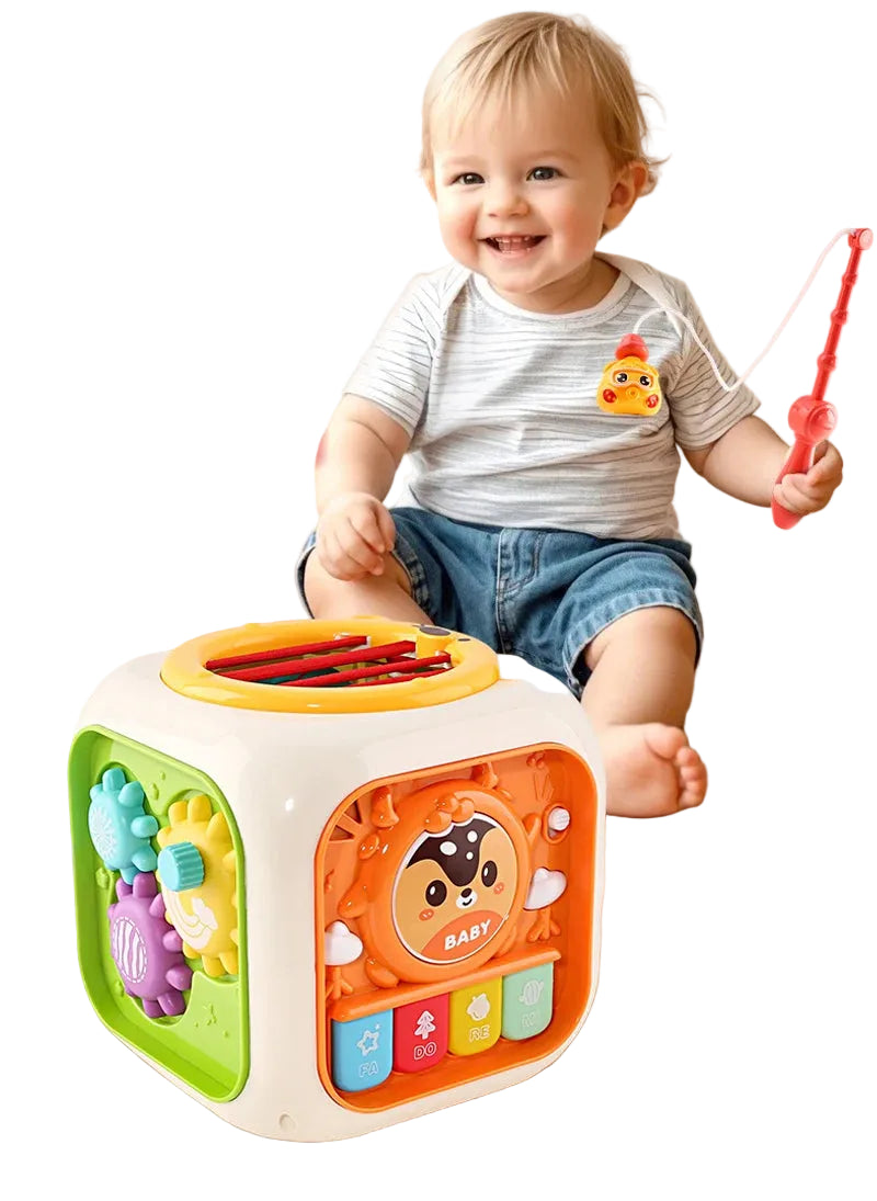 6-in-1 Musical Activity Cube - Montessori Learning Toy