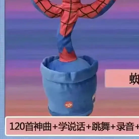 Marvel Avengers Spiderman Iron Man Captain America Creative Dancing Cactus Model Talking Recording Repeating Toy Birthday Gift