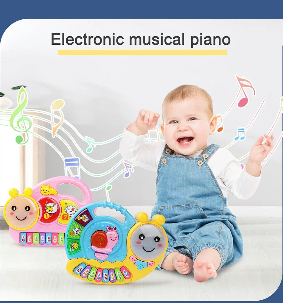 Baby Musical Piano Keyboard Toy with Animal Sounds and Lights