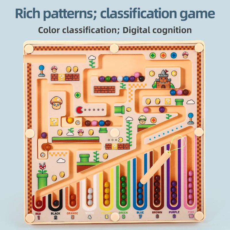 Magnetic Maze Puzzle Toy - Educational Logic & Math Game