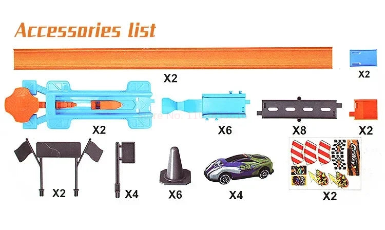 Hot Stunt Speed Car Wheels Model Racing Track DIY Assembled Rail Kits Catapult Rail Car Racing Boy Toys for Children Gift