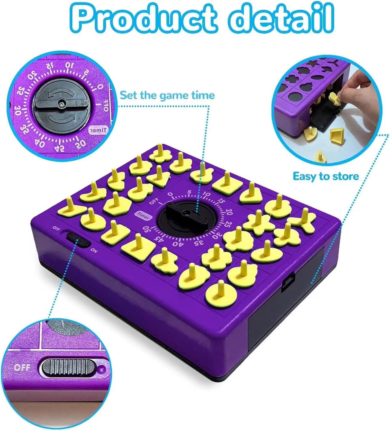 Shape Matching Game - 26 Piece Educational Time Puzzle Toy