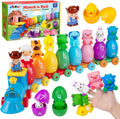 BizyKoady Montessori Farm Train Set - Animal Sorting Toys