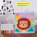 Foldable Chalkboard Book Children's Drawing Board Capable Of Repeatedly Scrubbing Drawing Writing Books (With 12 Watercolor Pen)