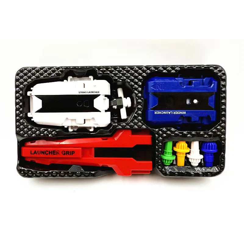 Bey X Spinning Toy Kit BX UX Booster Gyro Metal Battle Tops with Launchers Grip Organize Box Set Gift