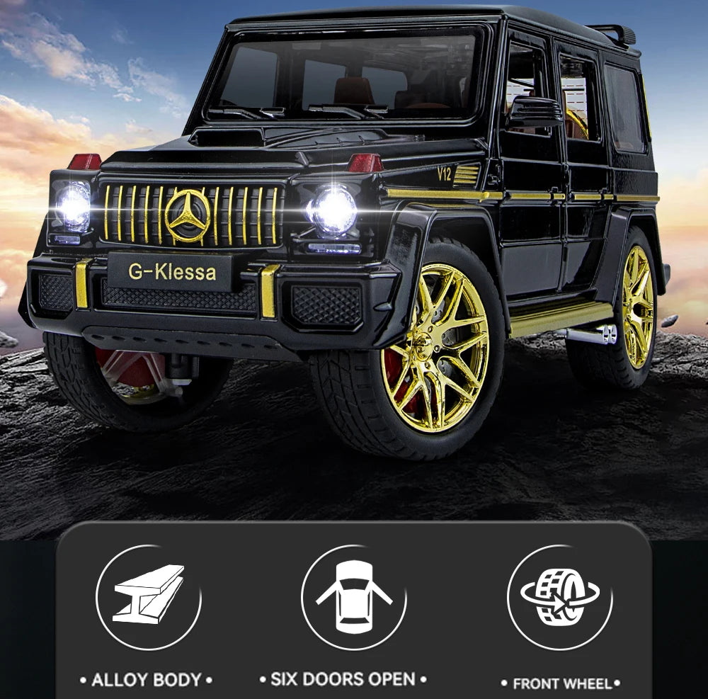 1/24 alloy die-cast G63 car model simulation sound and light off-road vehicle toys children's birthday gift Christmas