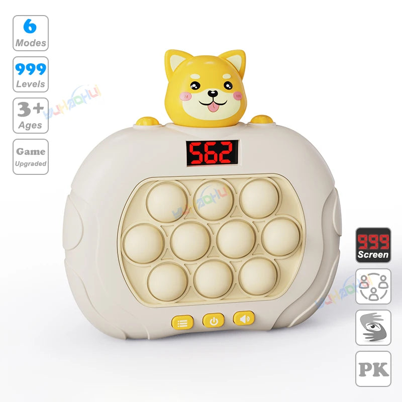 999 Level Electronic Pop Push Quick Push Game Console with LED Display Screen, Suitable for Adult and Child Fidget Toy Christmas