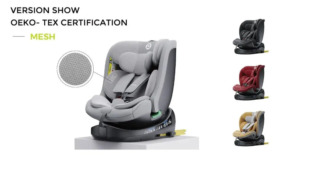 Child seat 360° ISOFIX rotating baby car seat, ECE R129/0-36 kg/0-12 years, 5-point seat belt