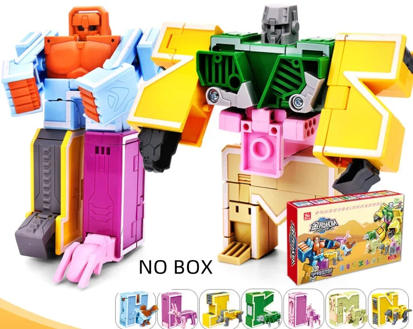 26 A-Z letter Alphabet Animal Dinosaur Warrior Deformation Action Figures Transformation Robot Toys For Children Gift Brinquedos