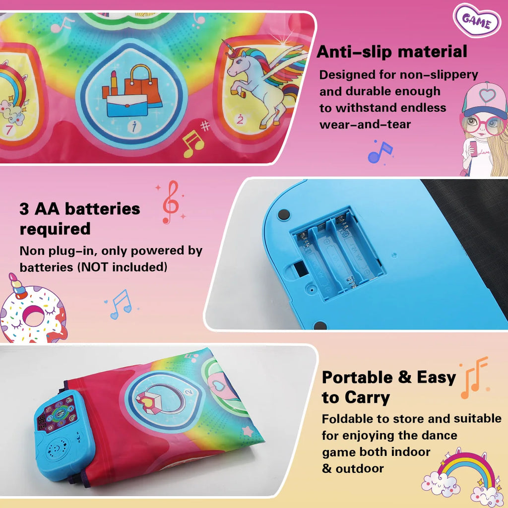 Coolplay 90x90cm Electric Music & Dancing Mat with Lights