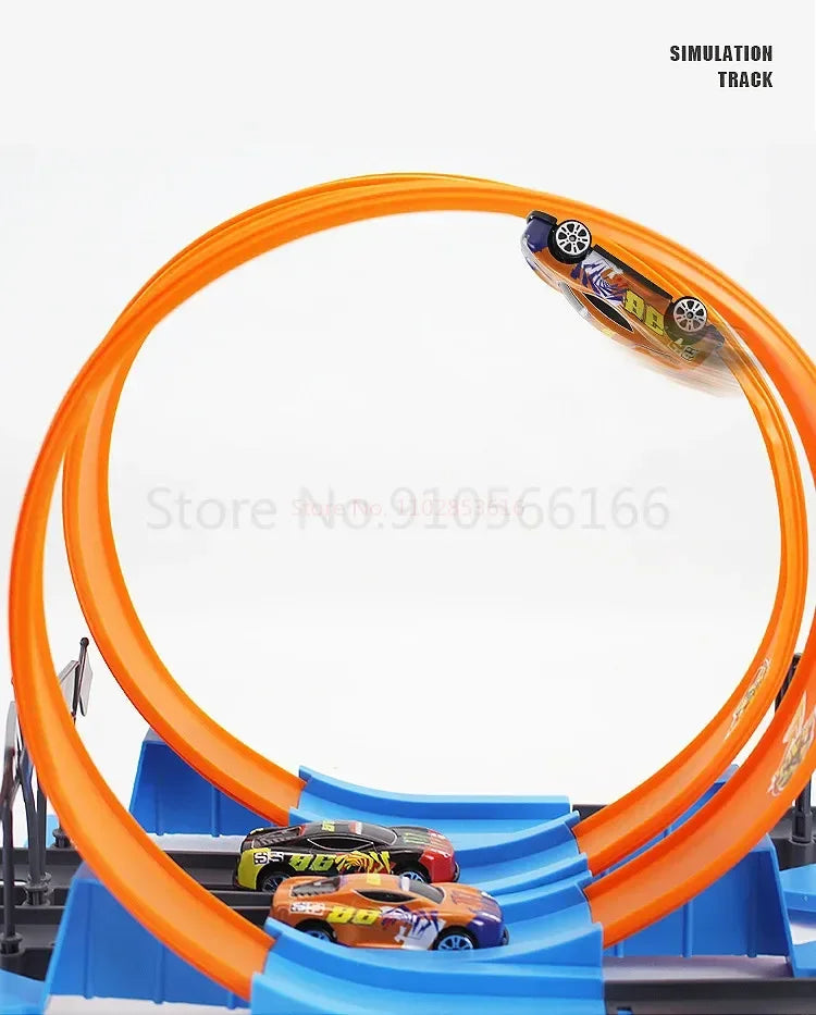 Hot Stunt Speed Car Wheels Model Racing Track DIY Assembled Rail Kits Catapult Rail Car Racing Boy Toys for Children Gift