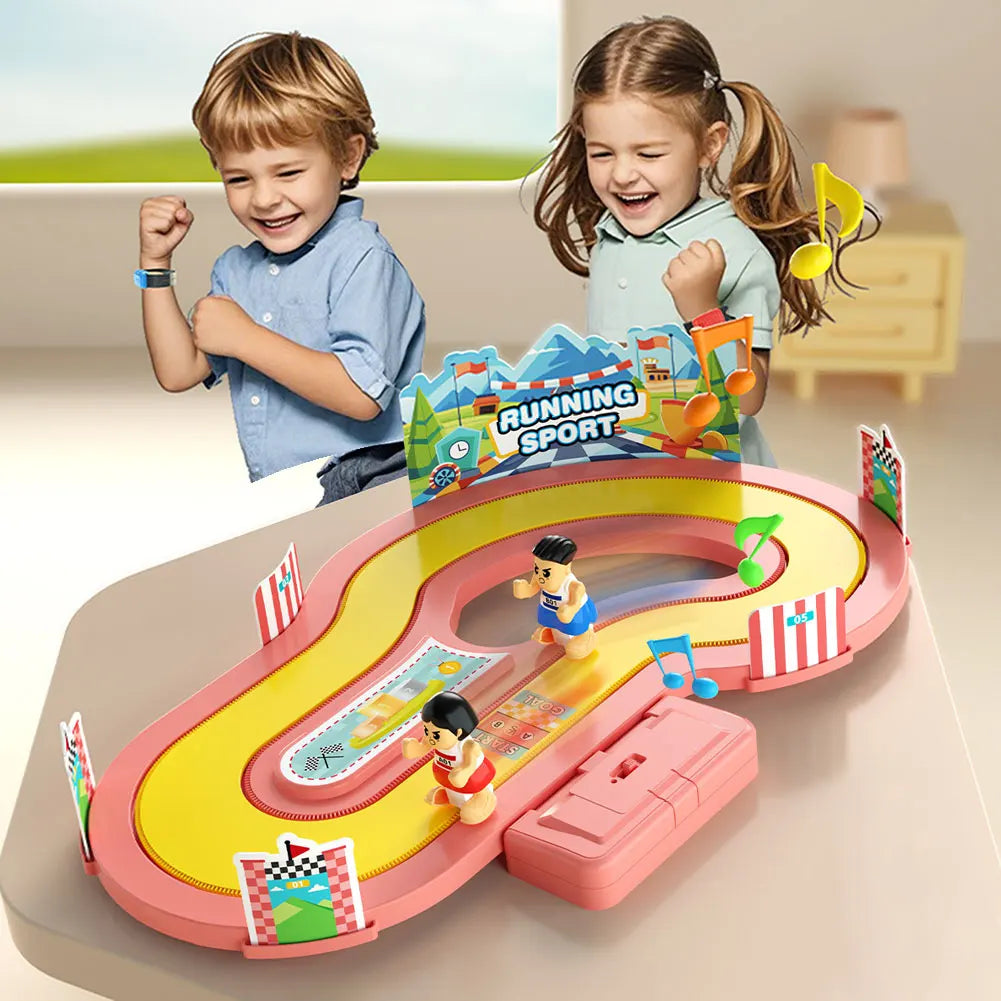Children's Speed Wireless Body Sensing Competition Running Table Game Toy,Two-Person Competitive Simulation Track Motion Toys