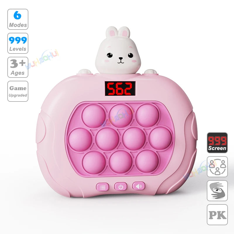 999 Level Electronic Pop Push Quick Push Game Console with LED Display Screen, Suitable for Adult and Child Fidget Toy Christmas