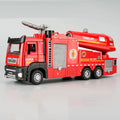1:32 Alloy Model Toy Spray Fire Engine Cars Metal Diecast Water Spray Engineering Vehicle Doors Opened Sound Light Boys Gifts