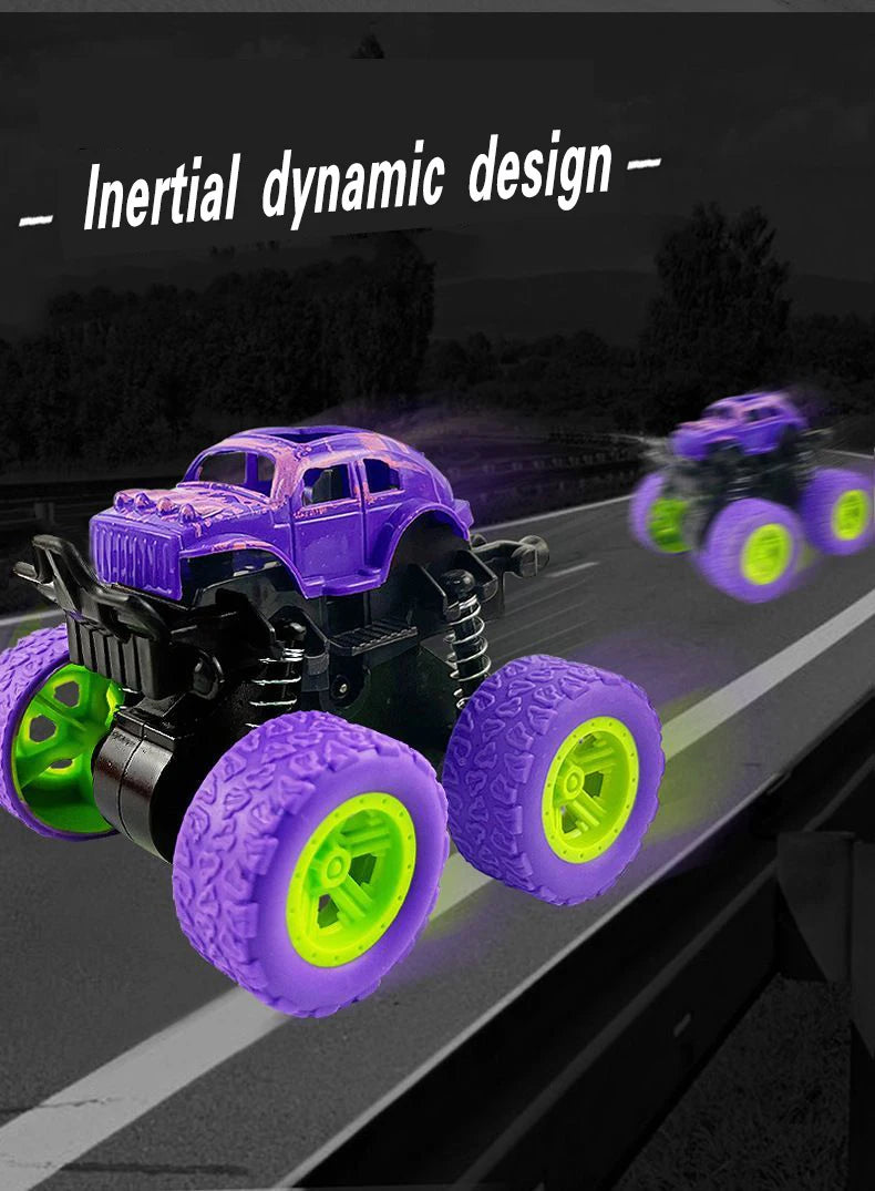 Rimi Linmy Inertia 4WD Off-Road Stunt Toy Car - ABS Plastic