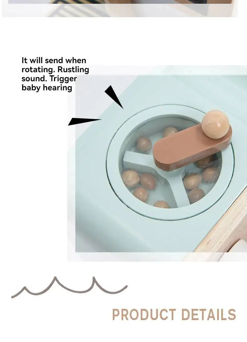 Children's Wooden Playhouse Toys Game House Toys Wooden Coffee Machine Wooden Cash Register Puzzle Interactive Education