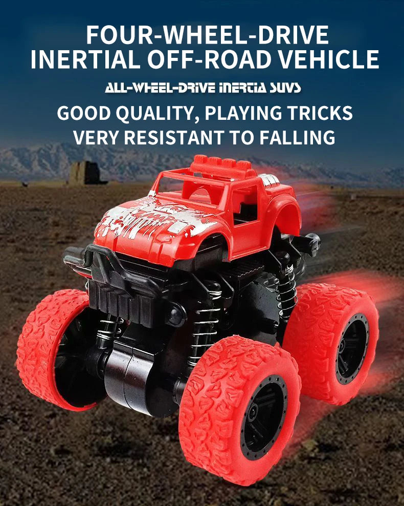 Rimi Linmy Inertia 4WD Off-Road Stunt Toy Car - ABS Plastic