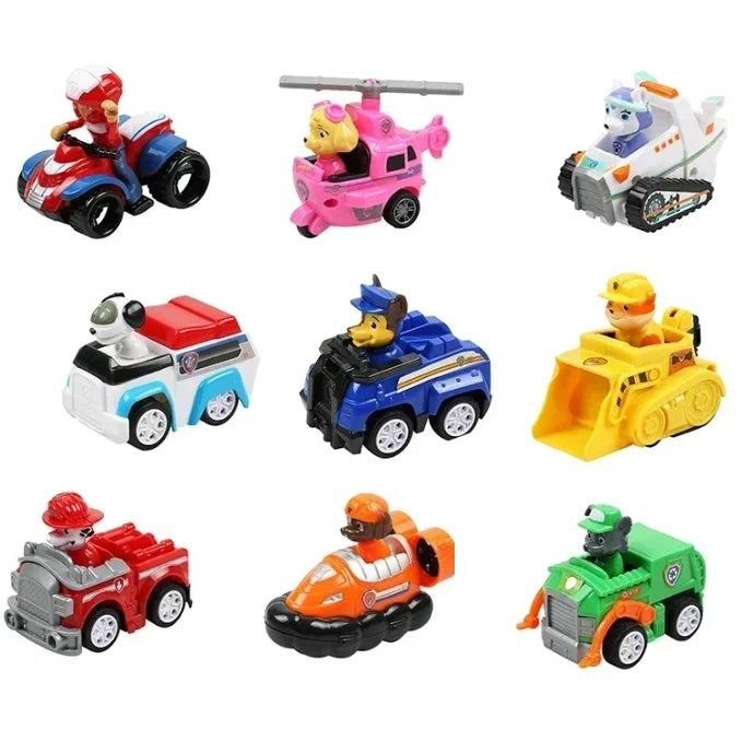 Paw Patrol Set of 9 Friction Cars with Removable Figures  New Product Paw Patrol - 9 Friction Cars with Characters