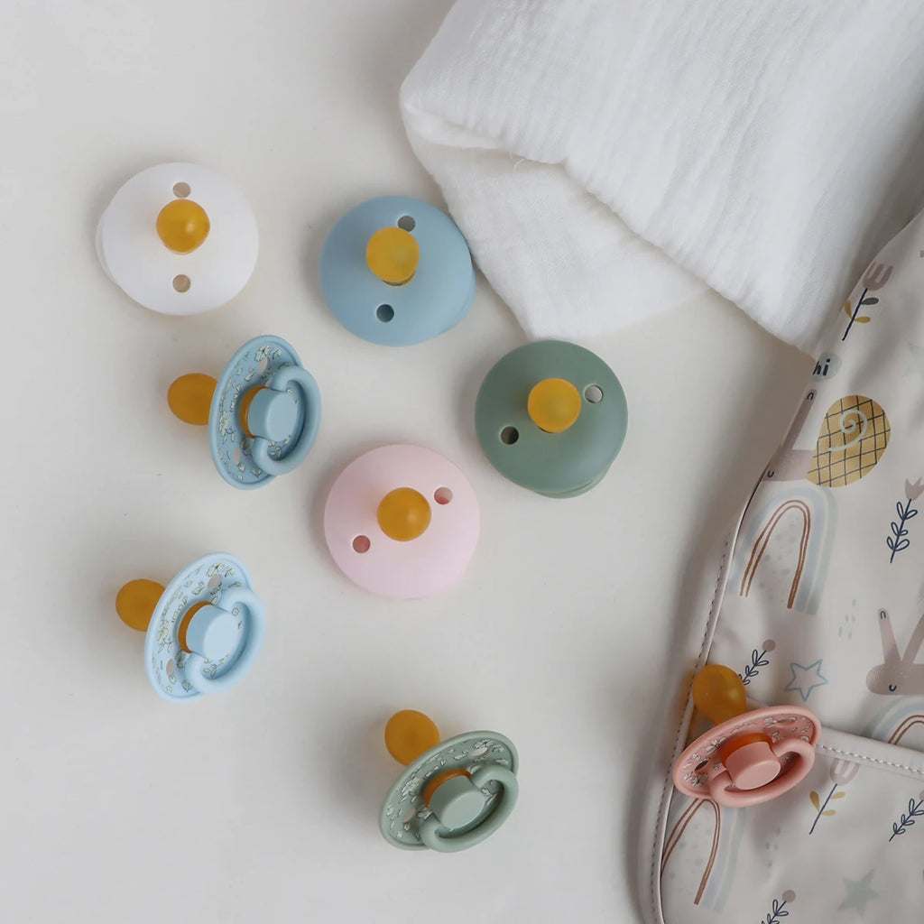 Floral Newborn Pacifier - Latex Rubber