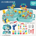 Simulated Electric Screwdriver for Children's Play Home Twisting Screws Puzzle Toy Assembly and Repair Toolbox Christmas Gift