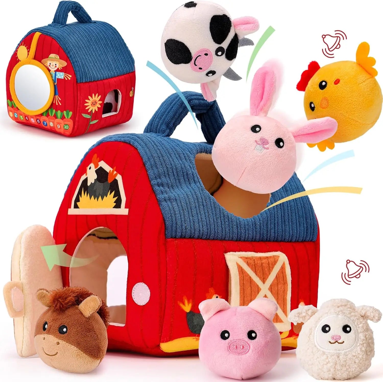 Yokibo Soft Baby Beehive Sensory Toy with 5 Plush Bees