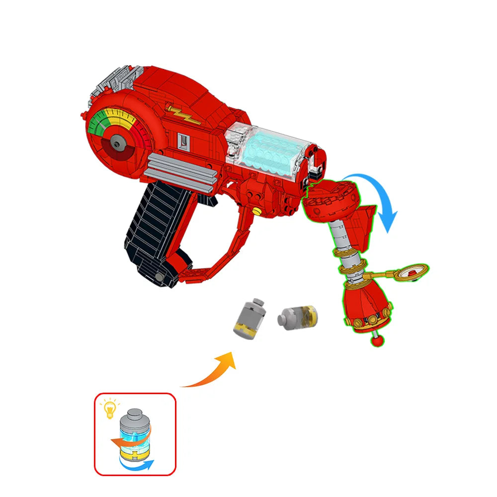 Gorbicks MOC Red Call of Duty Ray Gun Model Bricks DIY Game Building Blocks Kit Props Toys For Birthday Gifts
