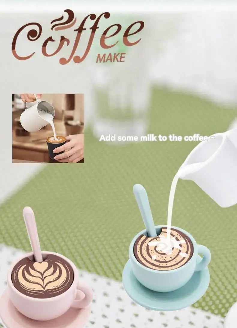 Children's Wooden Playhouse Toys Game House Toys Wooden Coffee Machine Wooden Cash Register Puzzle Interactive Education