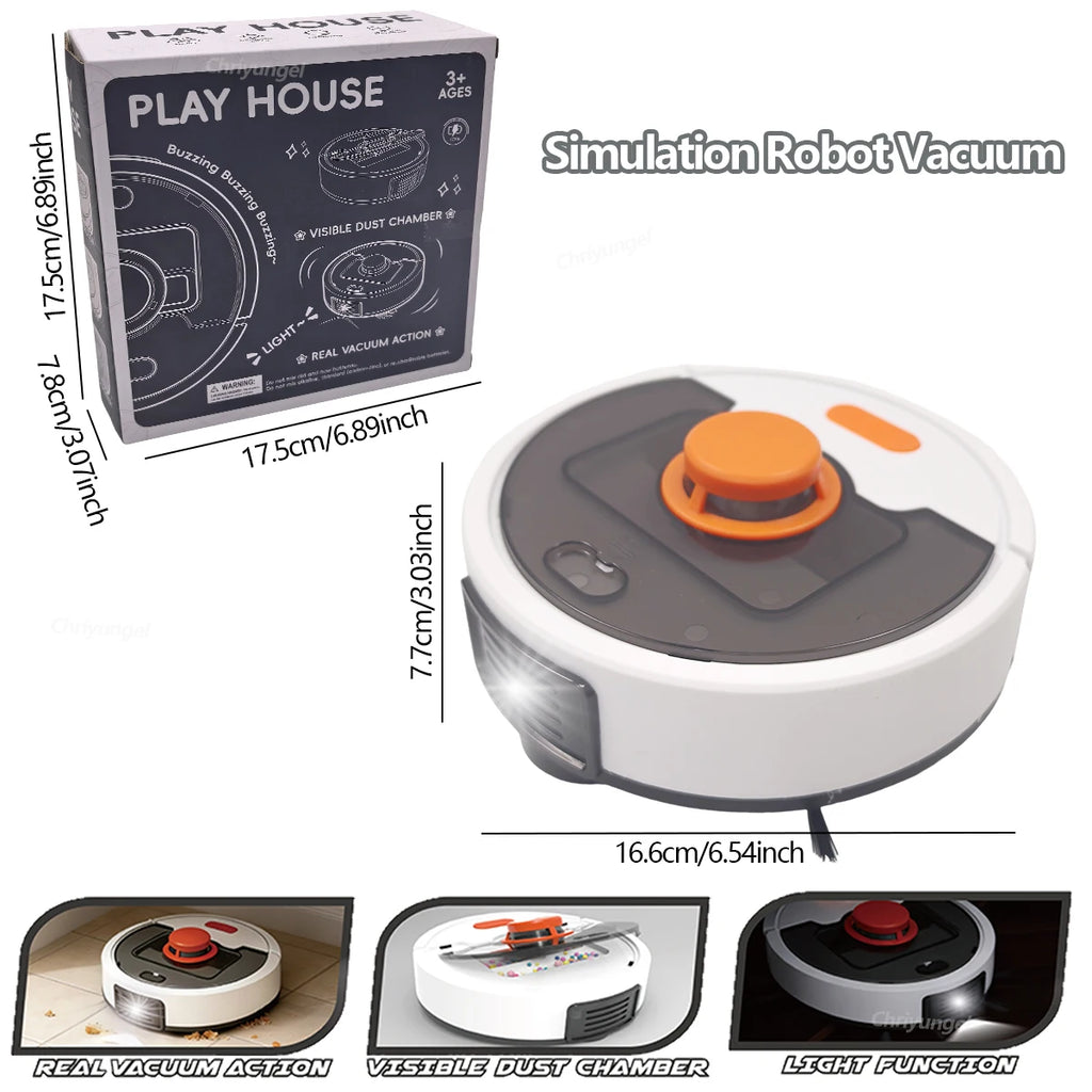 Kids Simulation Electric Vacuum Cleaner Cleaning Set for Toddlers Role Play Housekeeping Educational Toys Girl Boy Gifts