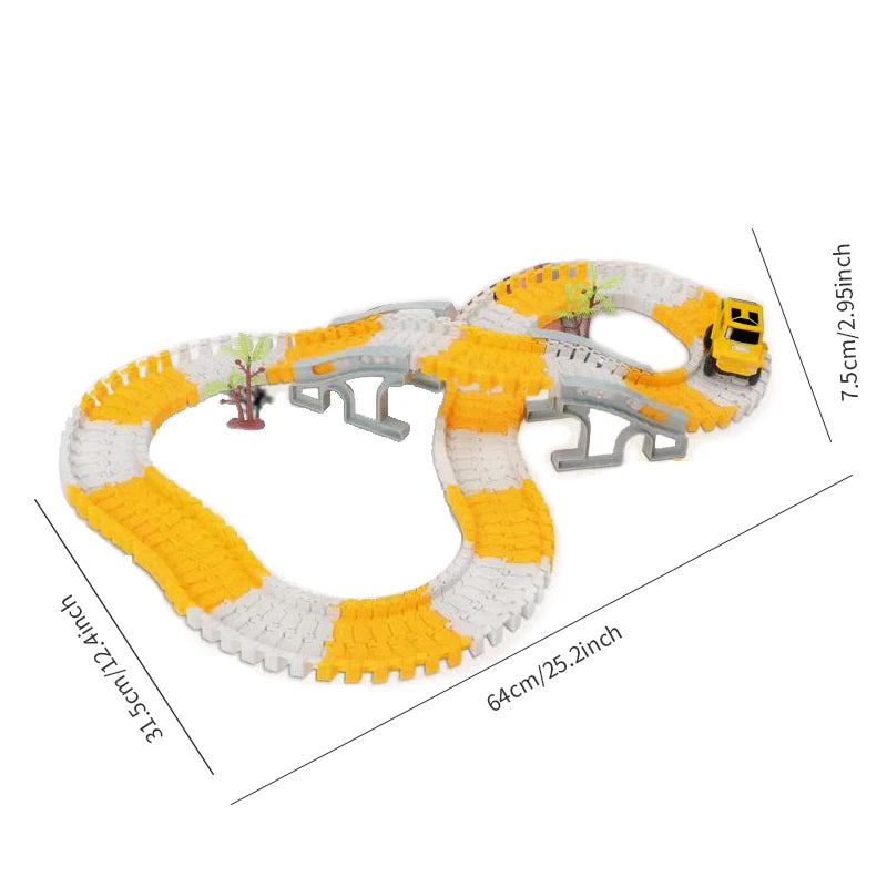 Electric track vehicle series toy track puzzle, car assembly, racing set, building blocks. Boys, girls. Birthday gifts, Children