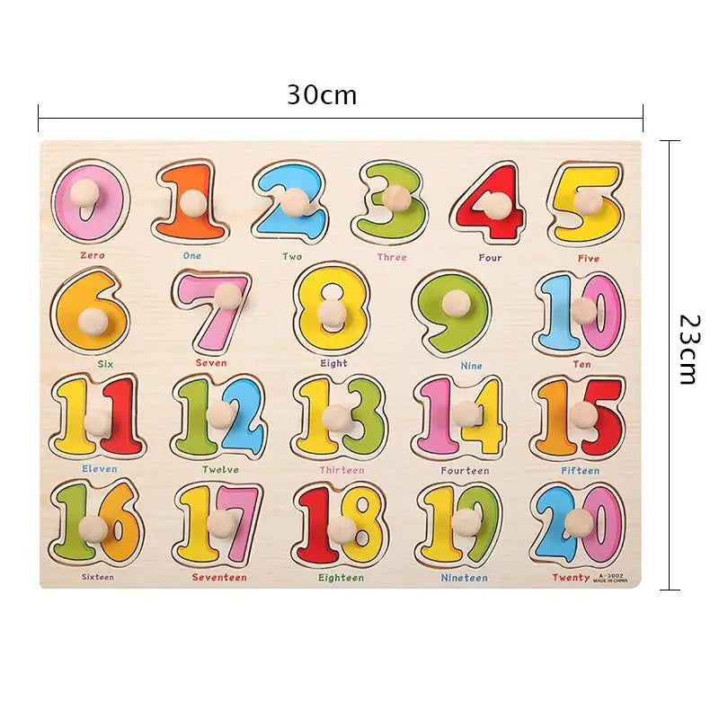 Wooden Mushroom Nail Hand Grab Puzzle - Educational Toy