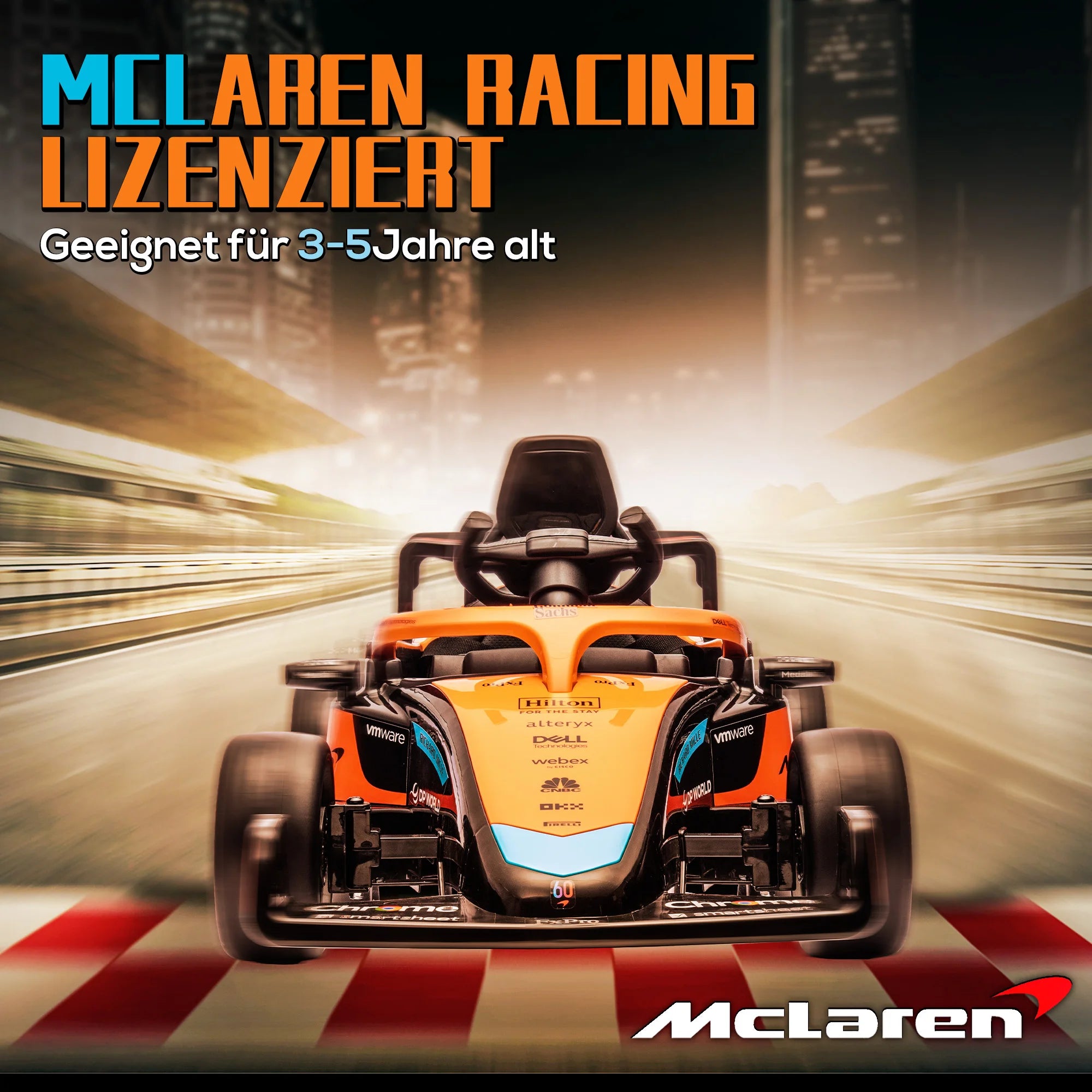 McLaren Licensed 12V Electric Ride-On Car - Orange