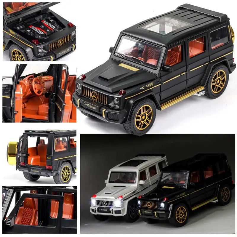 1/24 alloy die-cast G63 car model simulation sound and light off-road vehicle toys children's birthday gift Christmas