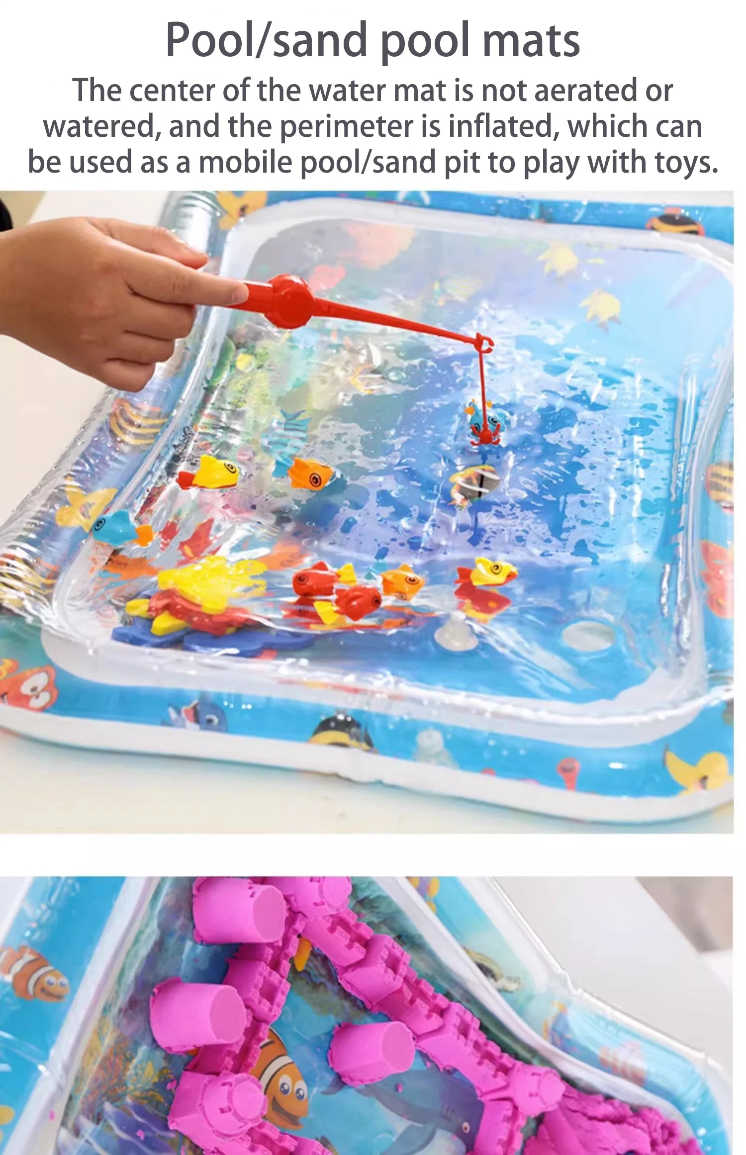 Tummy Time Inflatable Water Play Mat - 66x50cm PVC
