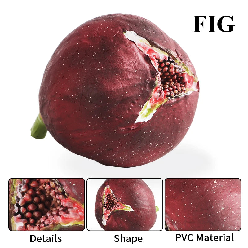 Oenux Pretend Play Toy Cute Fruits Vegetables Mushroom Model Cake Toppers Foods Jouet Family Fun Early Education For Kids Gift