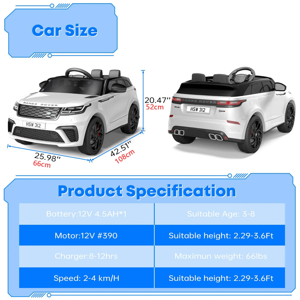 12V Kids Electric Ride-On Car with Remote Control
