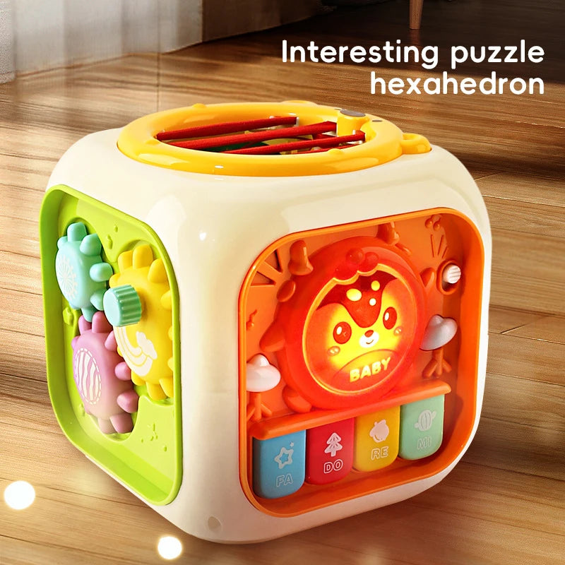 6-in-1 Musical Activity Cube - Montessori Learning Toy