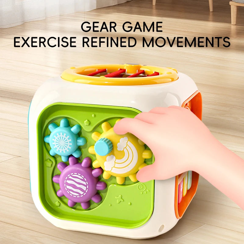 6-in-1 Musical Activity Cube - Montessori Learning Toy