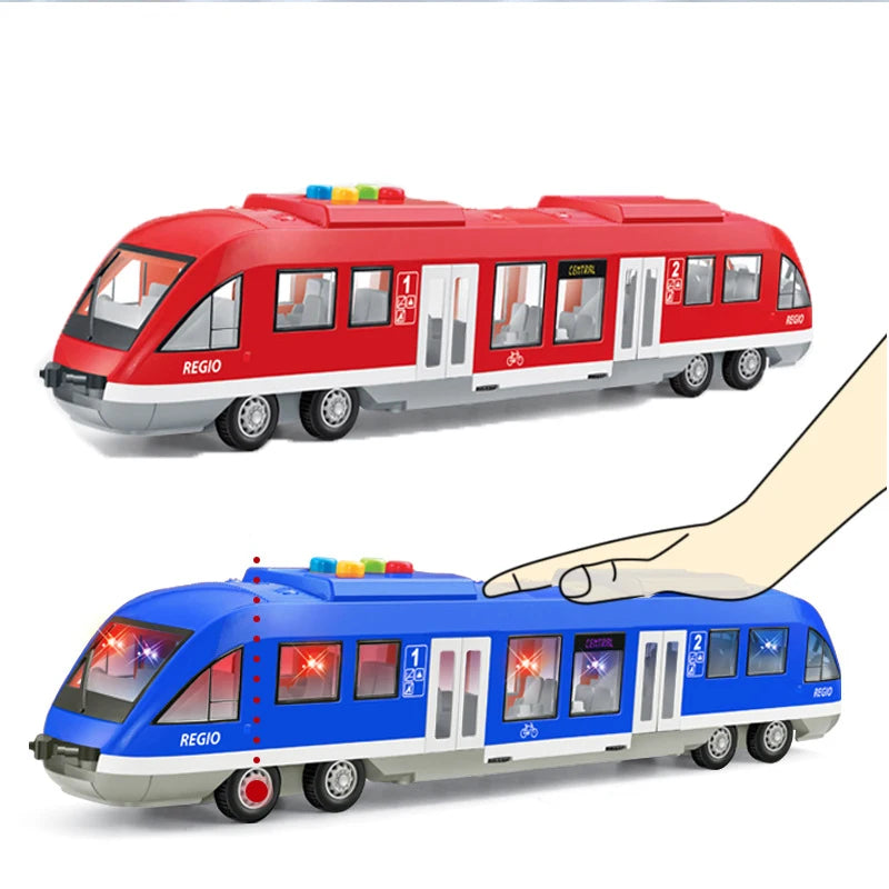 Oversized 45CM subway toy model train simulation light rail train with light music boy children's toy car model